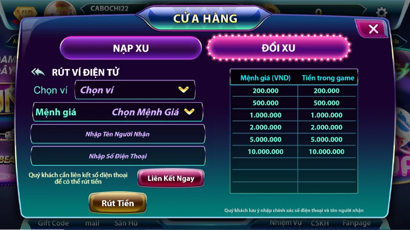 Nạp Tiền 2 Người chơi sẽ nạp tiền nhanh chóng bằng các cách thức khác nhau